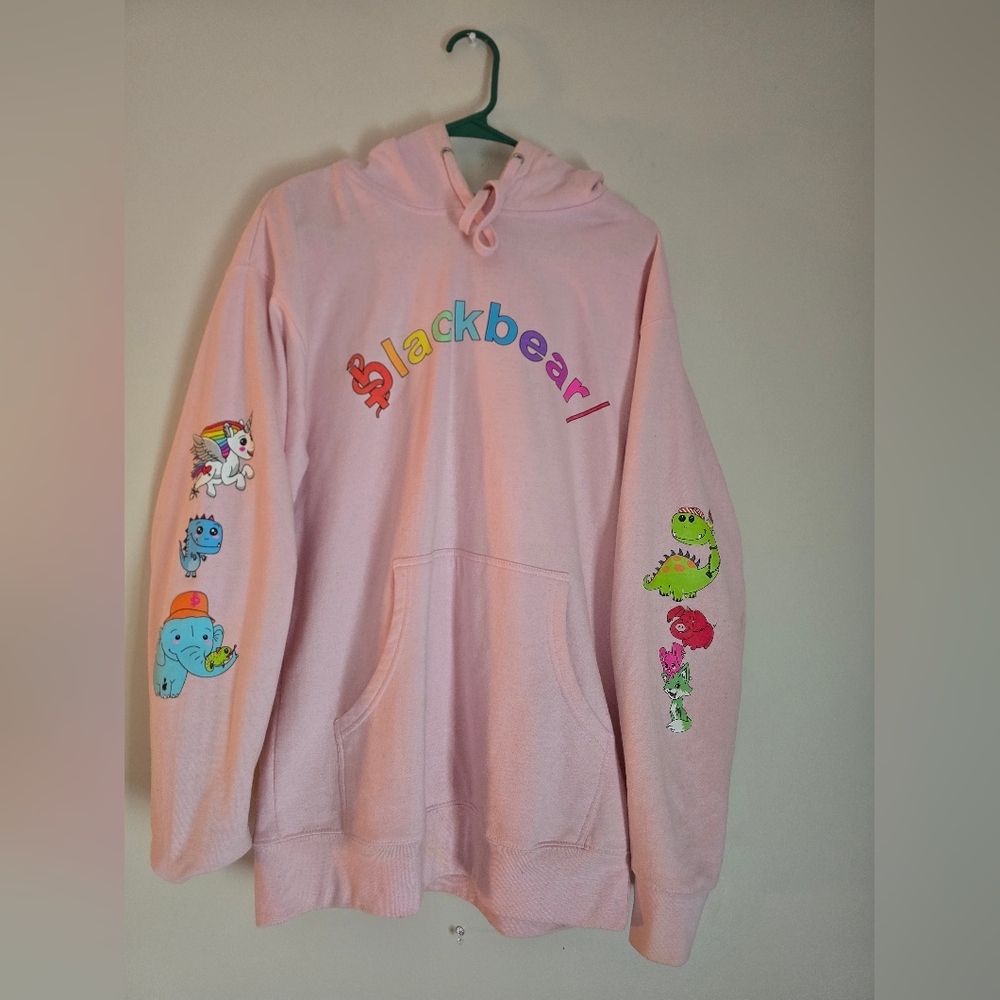 Blackbear Pink Rainbow Hoodie. Mens Size Medium